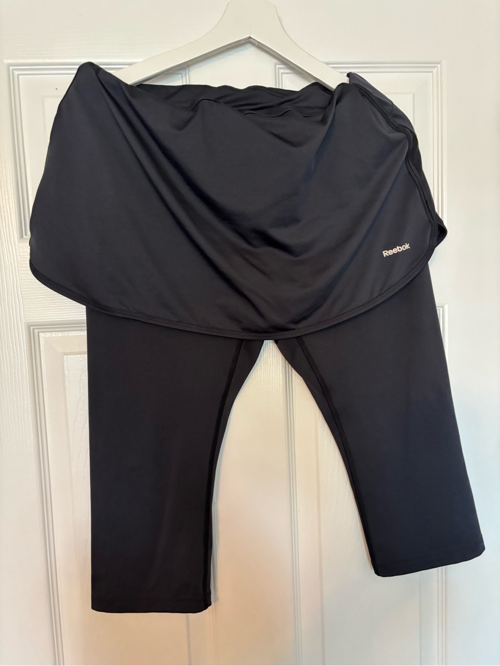 Reebok Black Athletic Skirted Capri